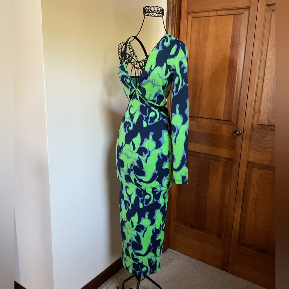Zara Cut Out Jacquard Dress, new, small - Picture 2 of 8